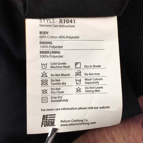 ➡️Reform Clothing Promotional Bomber Size M - Picture 11 of 12